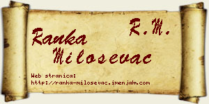 Ranka Miloševac vizit kartica